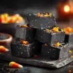 Halloween black sesame fudge - featured image