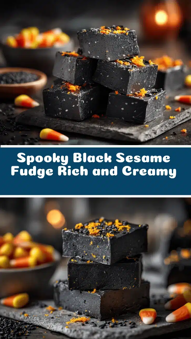 Halloween black sesame fudge recipe