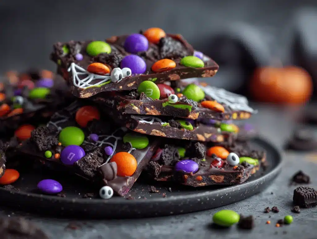 Halloween chocolate bark - featured image