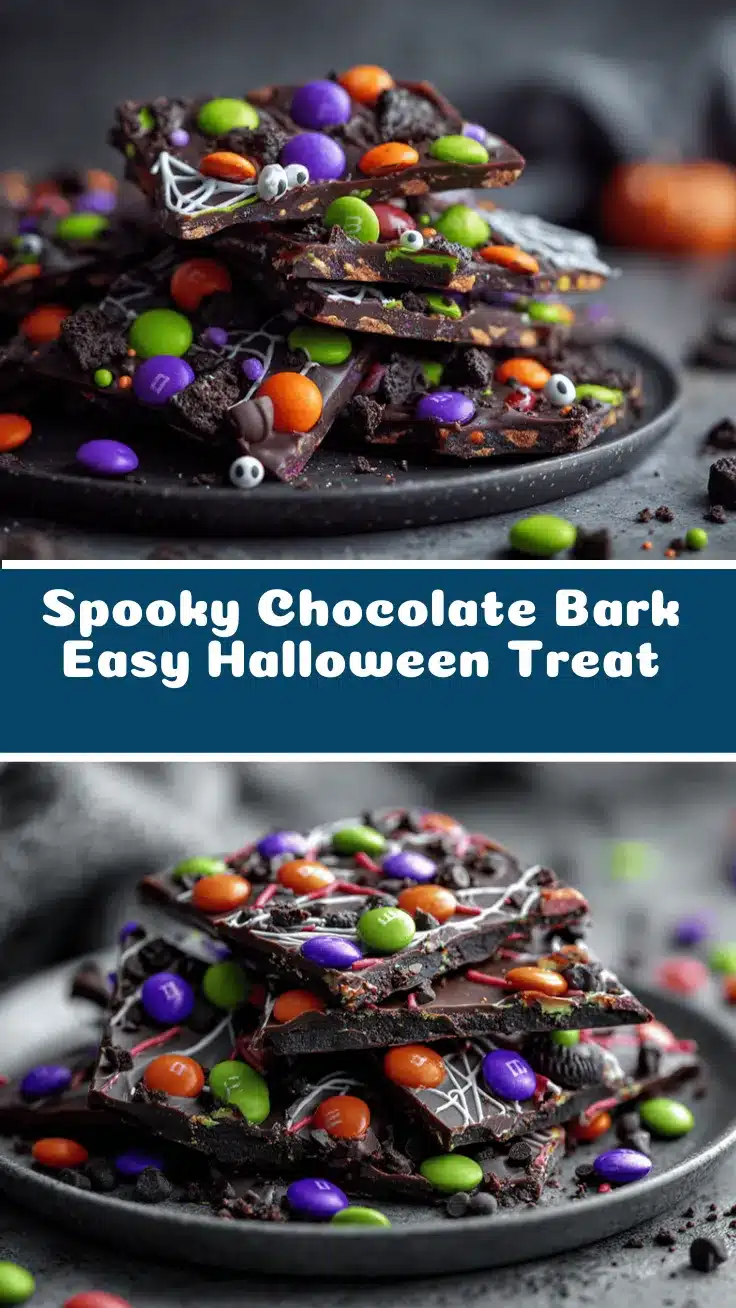 Halloween chocolate bark recipe