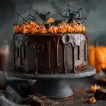 Halloween chocolate ganache cake - featured image