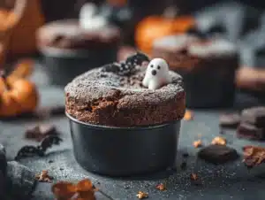 Halloween chocolate soufflé - featured image