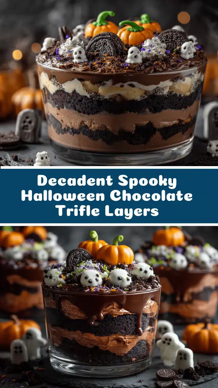 Halloween chocolate trifle layers recipe