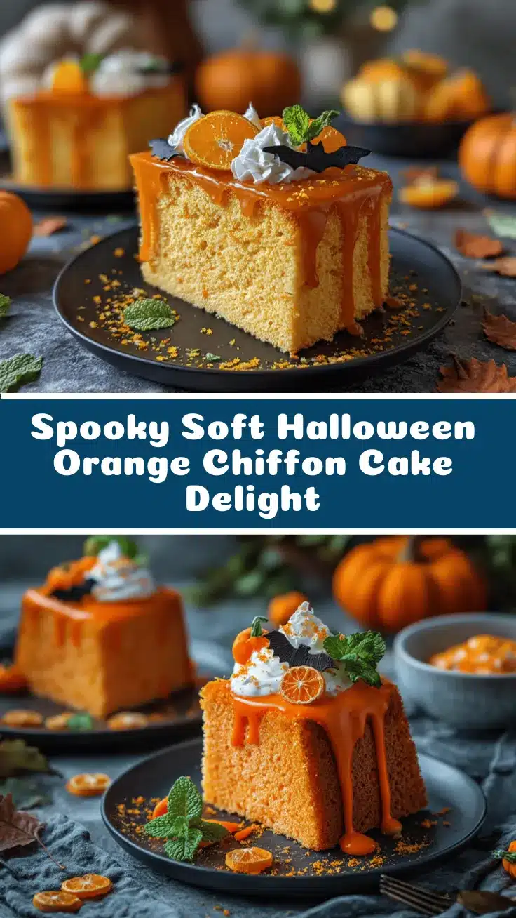 Halloween orange chiffon cake recipe